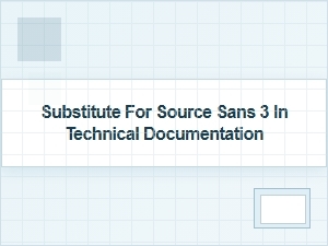 Alternative Fonts for Technical Documentation